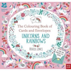 Nt Colouring Cards And Envelopes - Unicorns And Rainbows